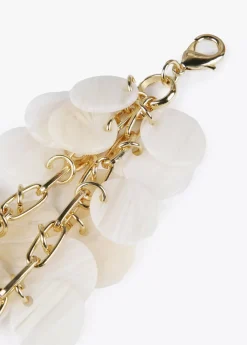 Pulsera dorada y nacarada