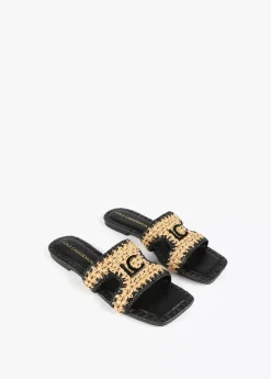 Sandalia pala efecto rafia