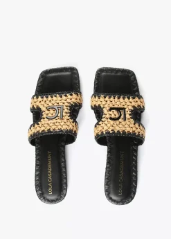 Sandalia pala efecto rafia