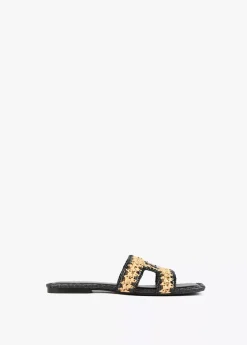 Sandalia pala efecto rafia