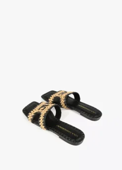 Sandalia pala efecto rafia