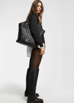 Shopper acolchado de cuadros