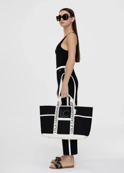 Shopper Canvas con asas logotipadas