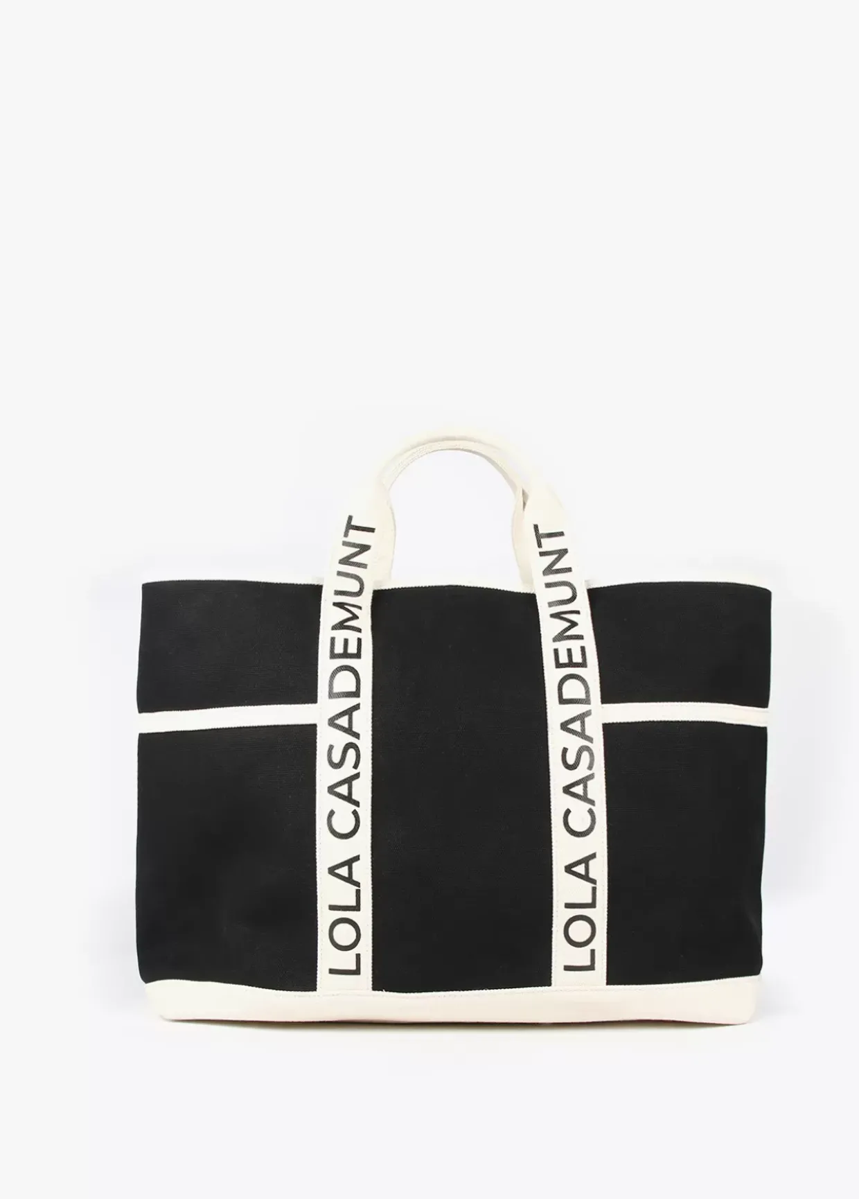 Shopper Canvas con asas logotipadas