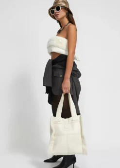 Shopper efecto piel y pelo