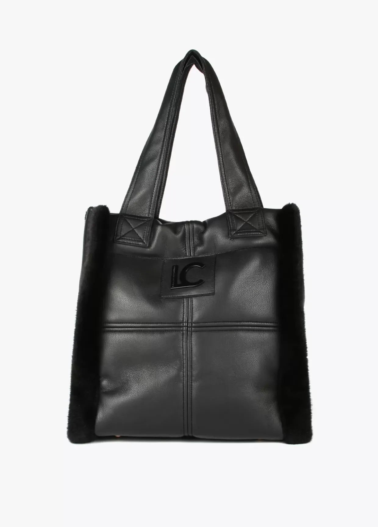 Shopper efecto piel y pelo