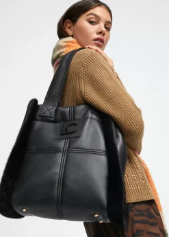 Shopper efecto piel y pelo