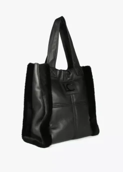 Shopper efecto piel y pelo