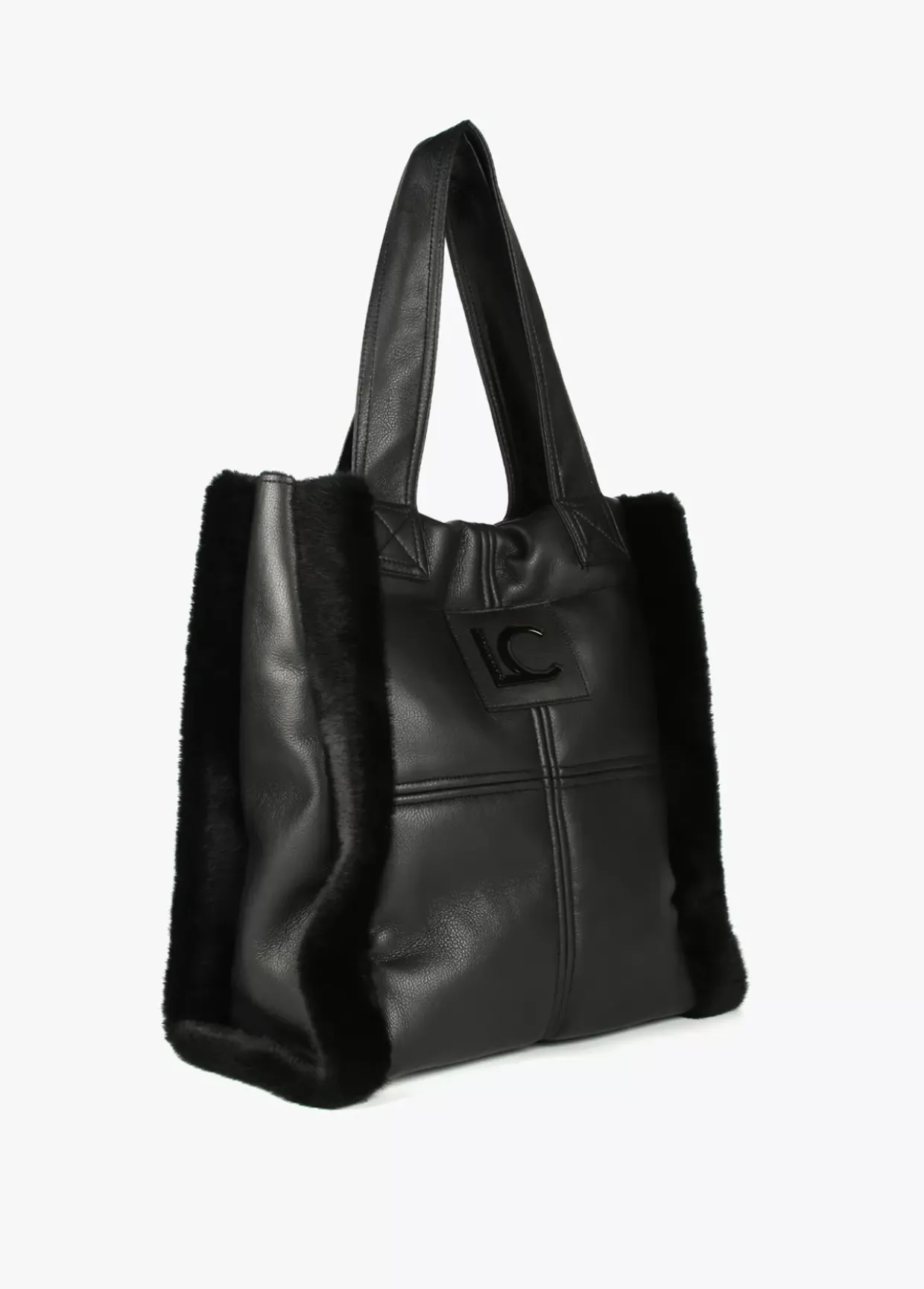 Shopper efecto piel y pelo