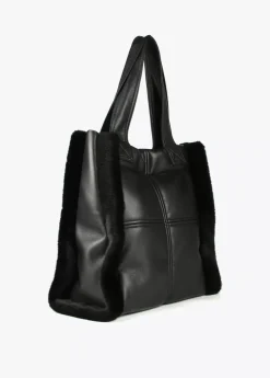 Shopper efecto piel y pelo