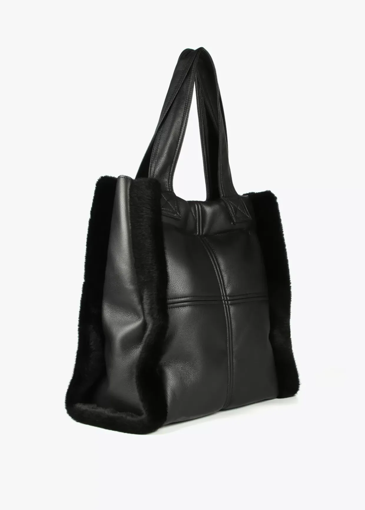 Shopper efecto piel y pelo