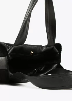 Shopper efecto piel y pelo