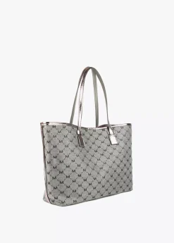 Shopper gris monograma