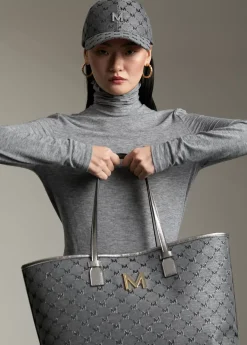 Shopper gris monograma