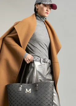 Shopper gris monograma