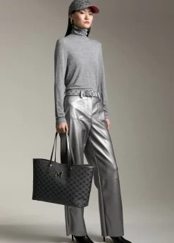 Shopper gris monograma