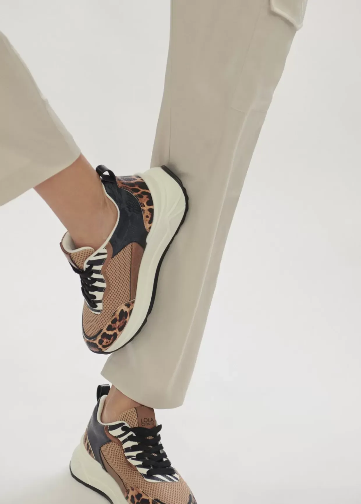 Sneakers animal print rejilla | COLECCIÓN LOLA | Lola Casademunt