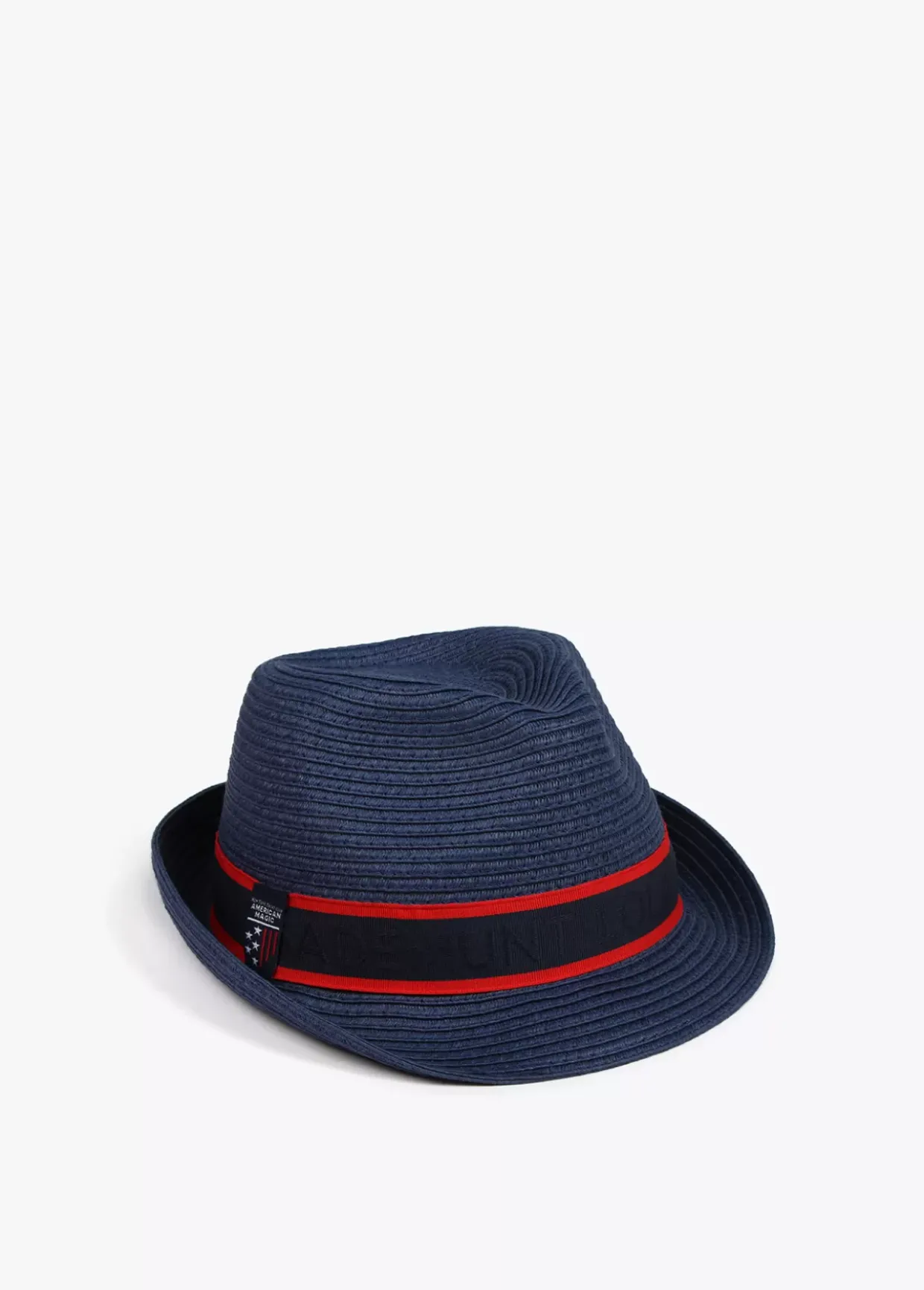 Sombrero de paja azul y cinta logotipada - Lola Casademunt