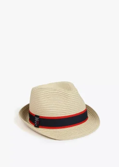 Sombrero de paja con cinta logotipada  - Lola Casademunt