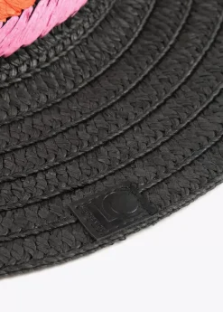 Sombrero efecto ráfia negro