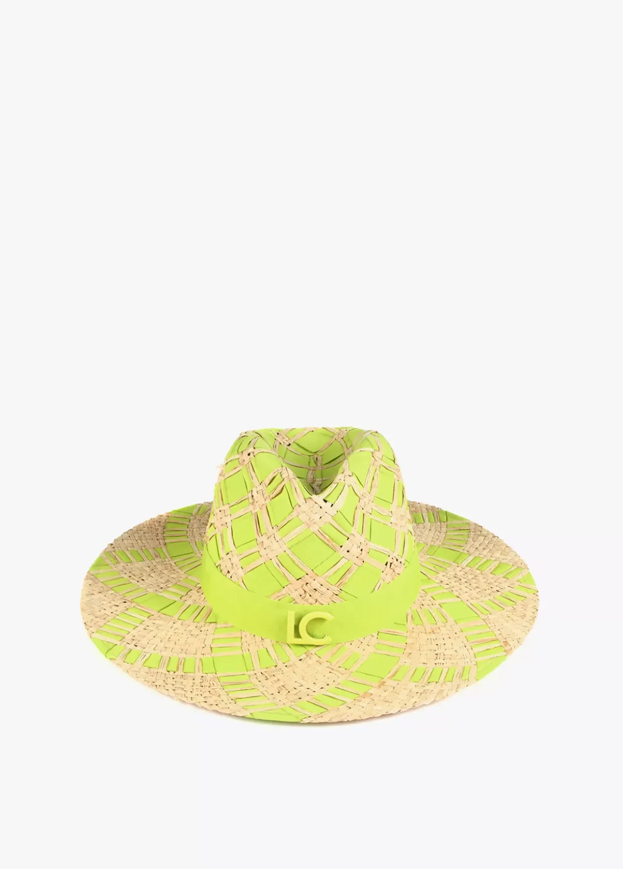 Sombrero trenzado bicolor