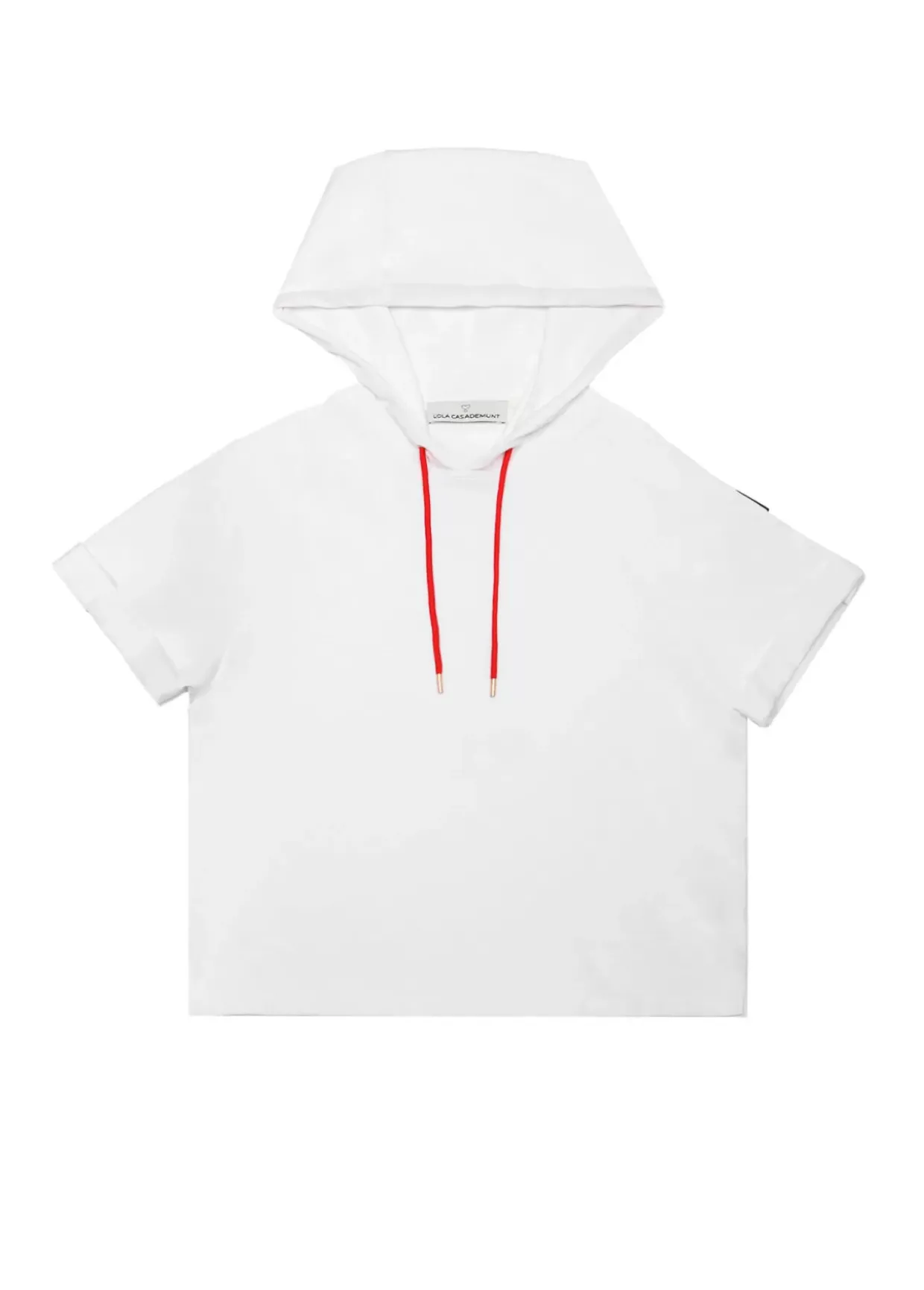 Sudadera manga corta blanca de algodón - Lola Casademunt