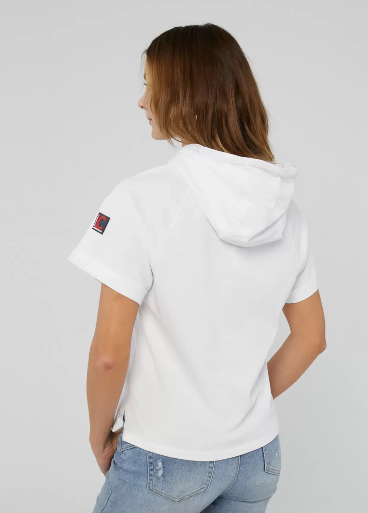 Sudadera manga corta blanca de algodón - Lola Casademunt