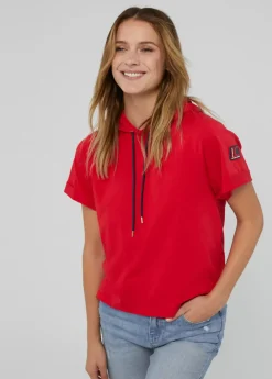 Sudadera manga corta roja de algodón 100%  - Lola Casademunt