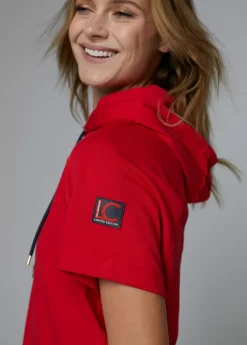 Sudadera manga corta roja de algodón 100%  - Lola Casademunt