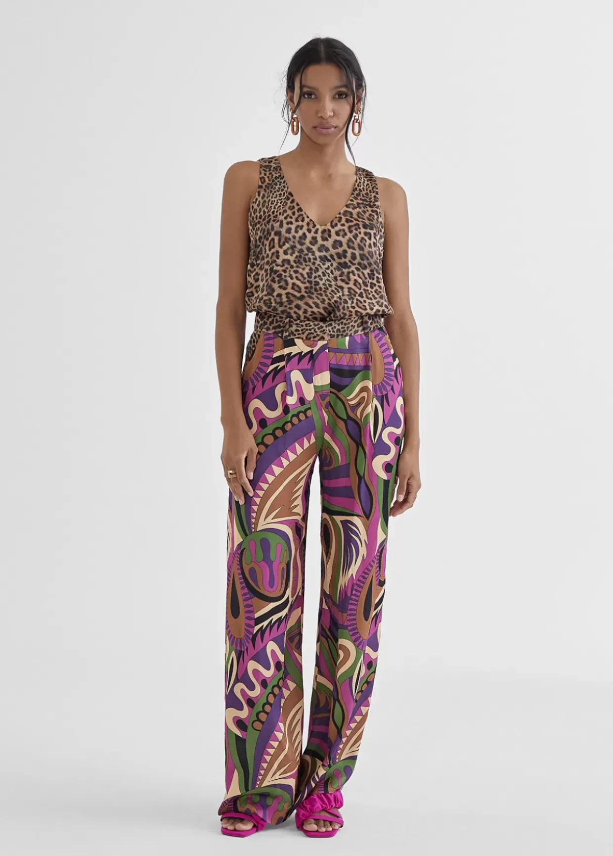 Top estampado animal