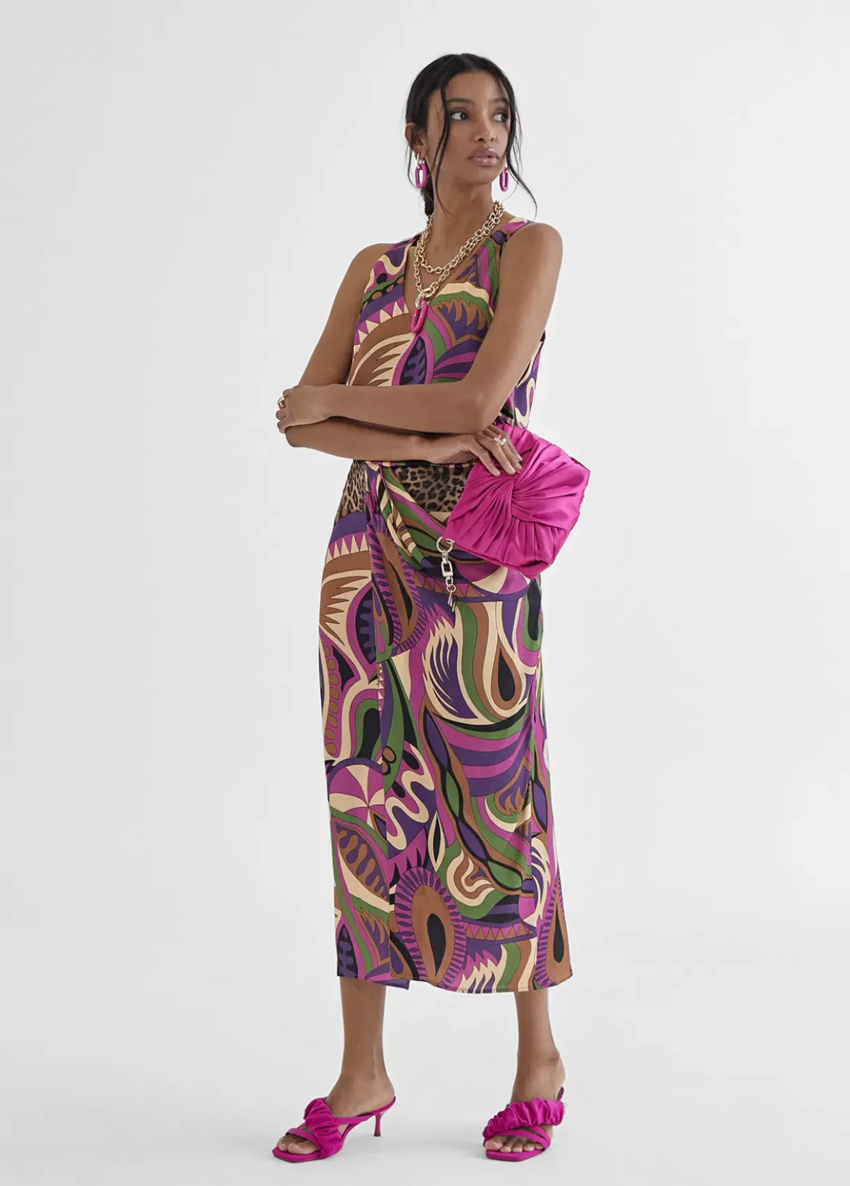 Top estampado multicolor