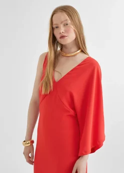 Vestido asimétrico manga