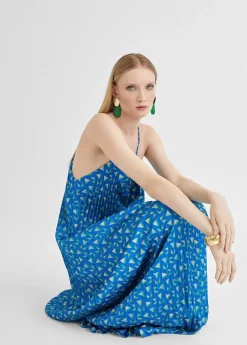 Vestido azul monograma