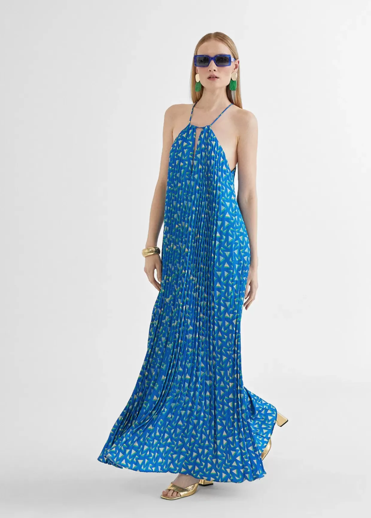 Vestido azul monograma