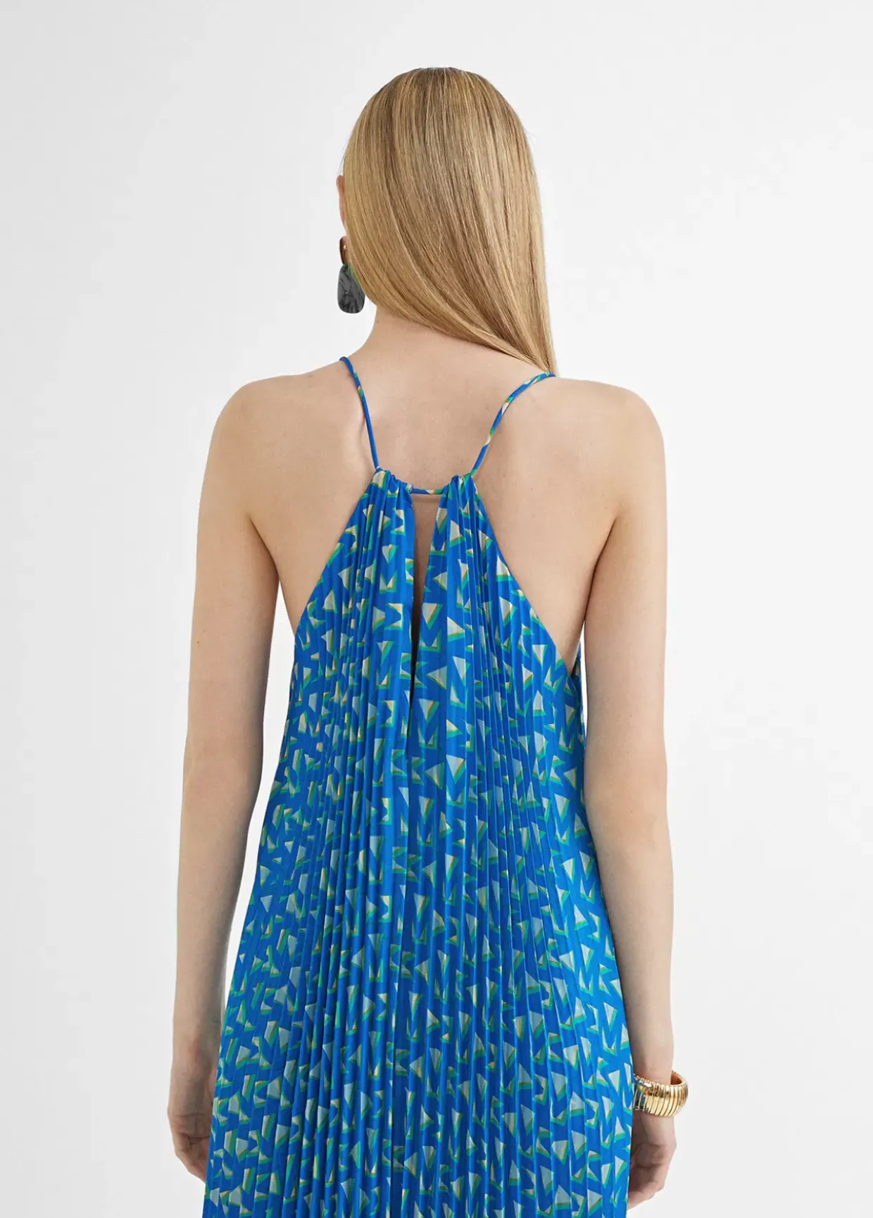 Vestido azul monograma