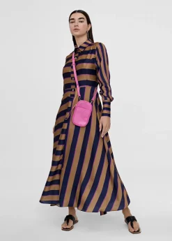 Vestido camisero de rayas