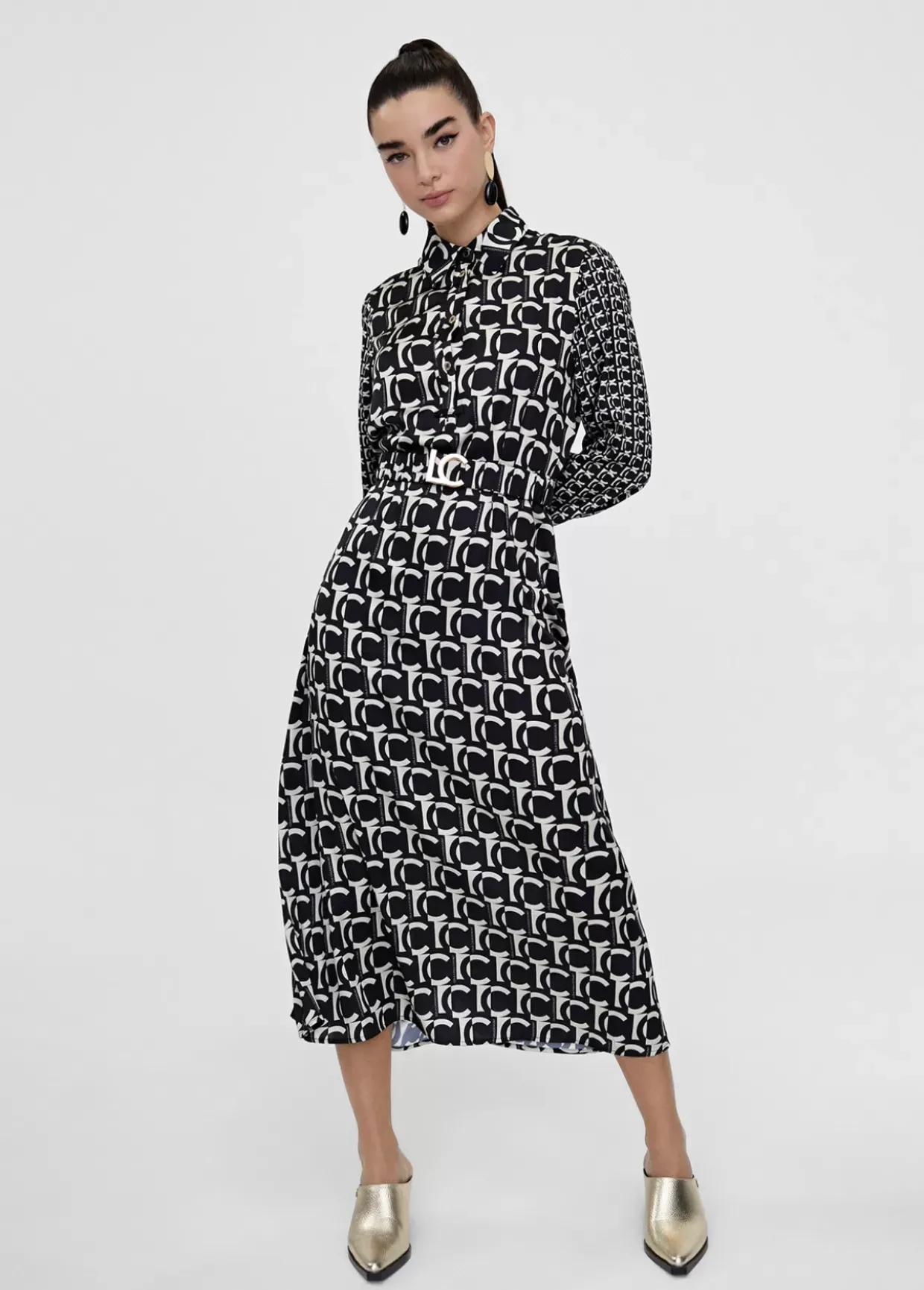 Vestido camisero monograma