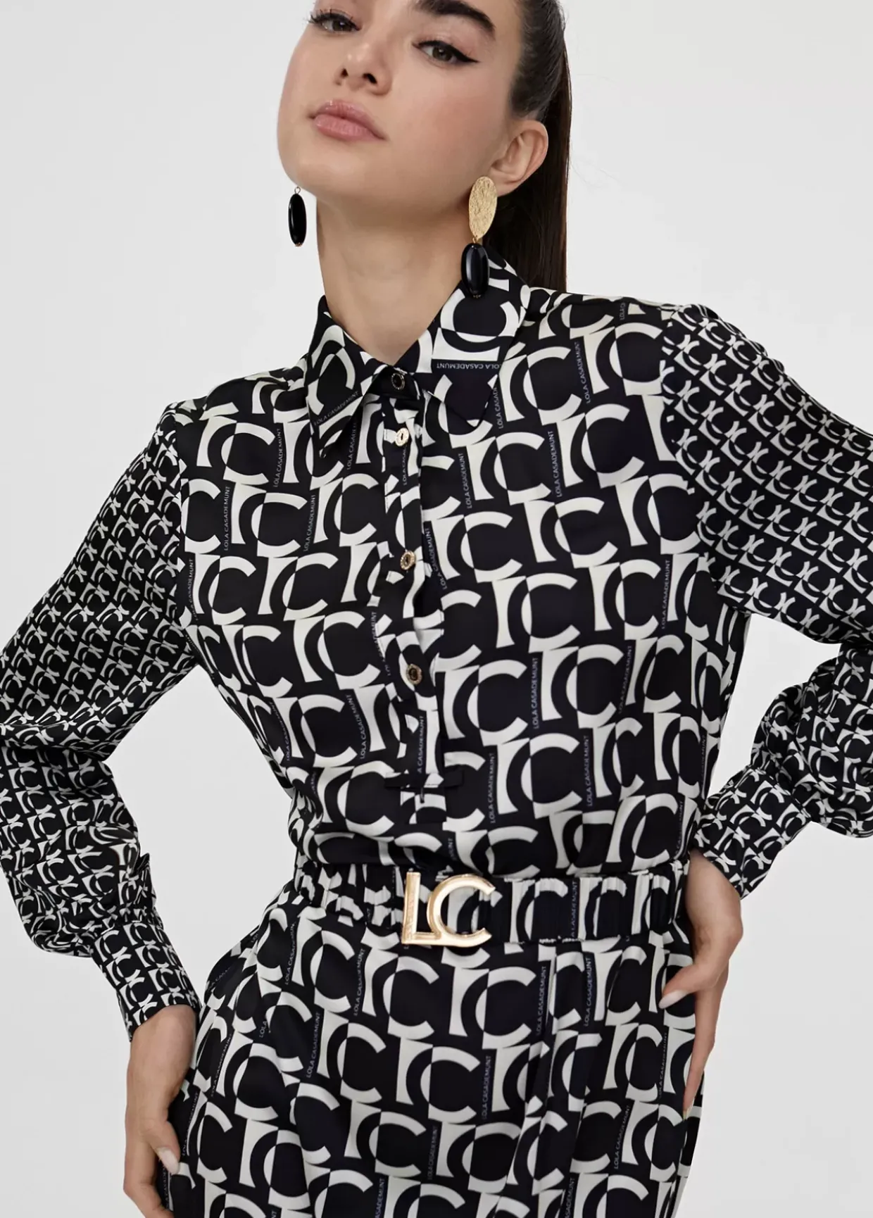 Vestido camisero monograma