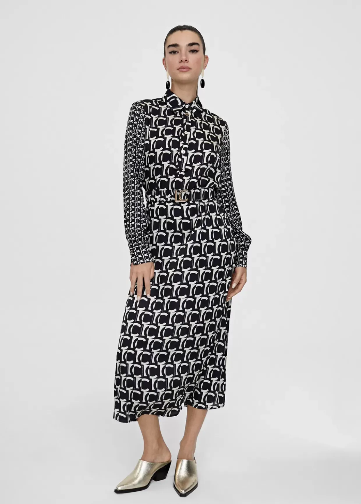 Vestido camisero monograma