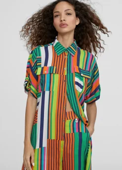 Vestido camisero multicolor