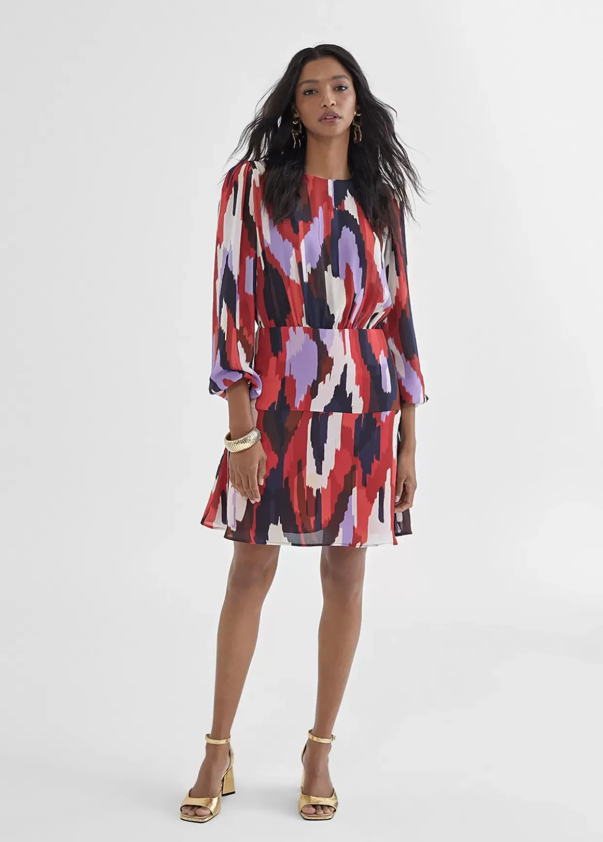 Vestido camisola multiestampado