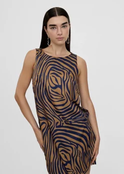 Vestido corto animal print cebra