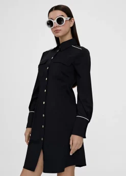 Vestido corto camisero ceñido