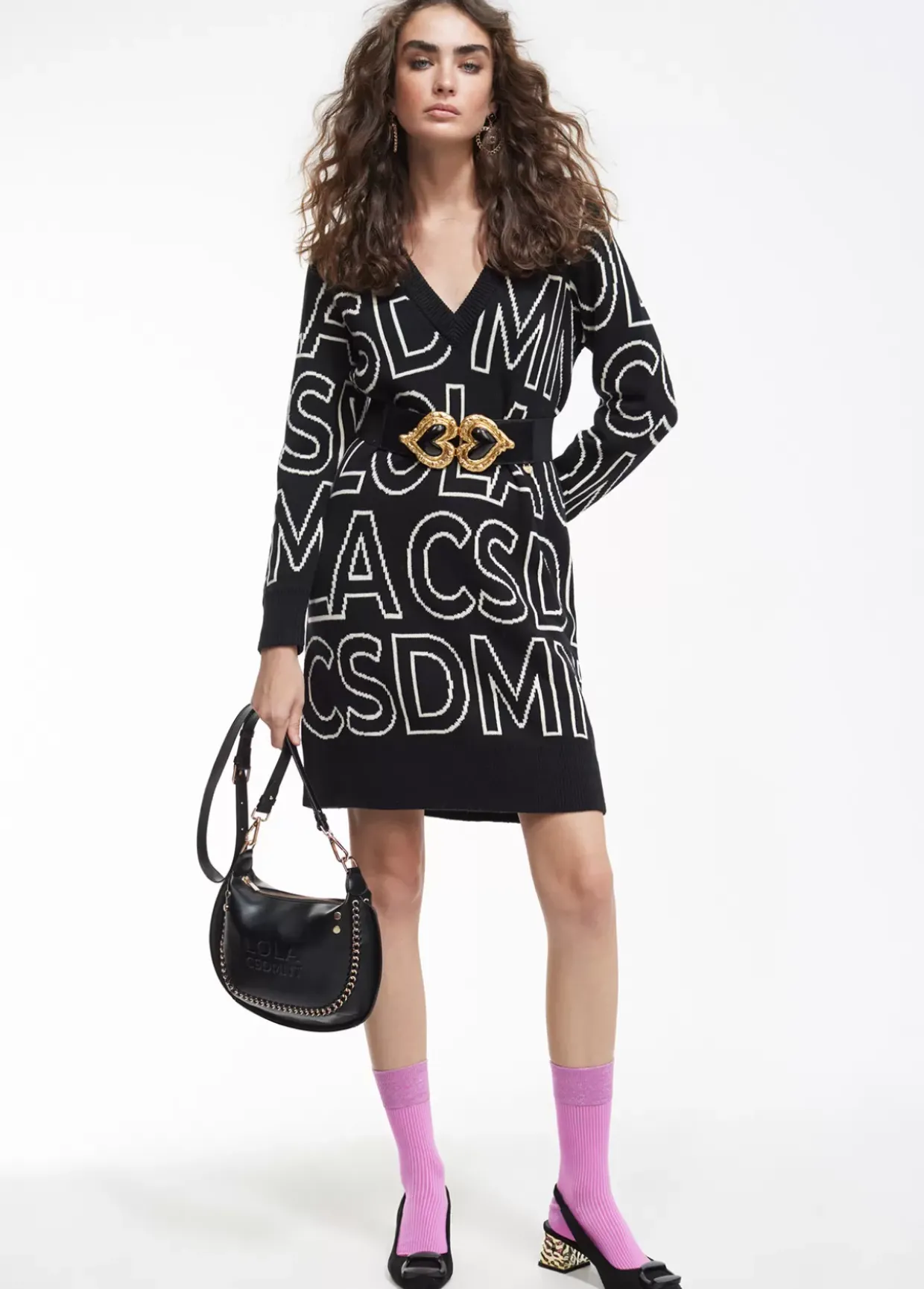 Vestido de punto letras