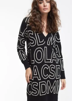 Vestido de punto letras