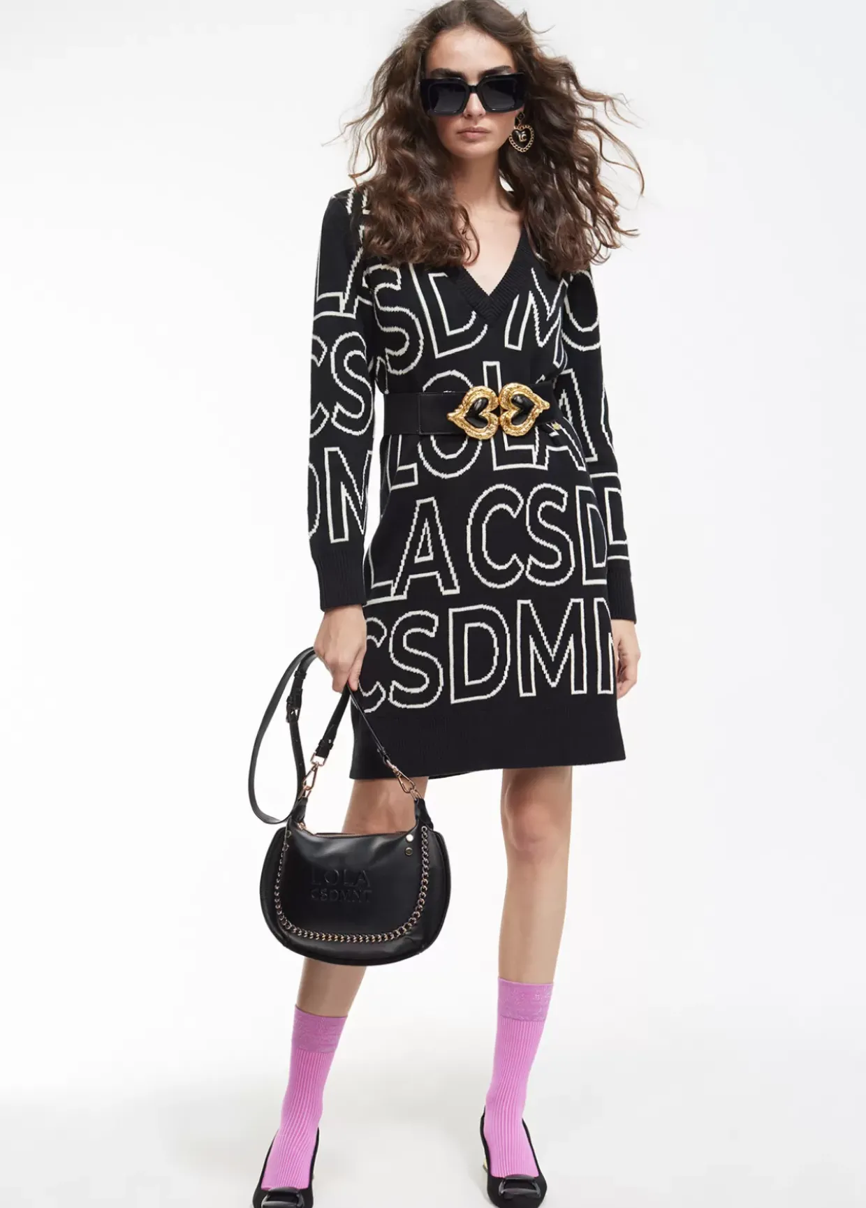 Vestido de punto letras