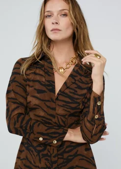 Vestido estampado animal print