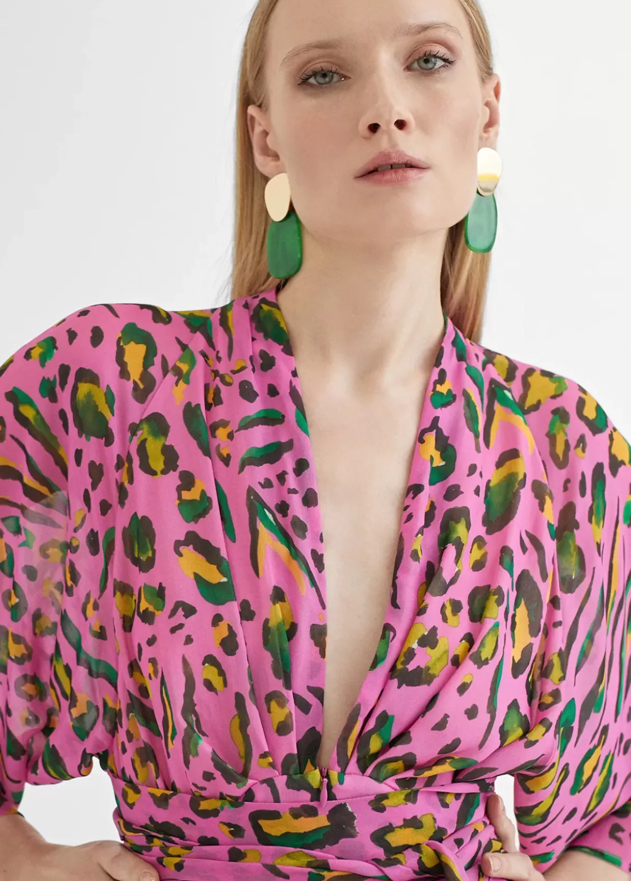 Vestido largo animal print color