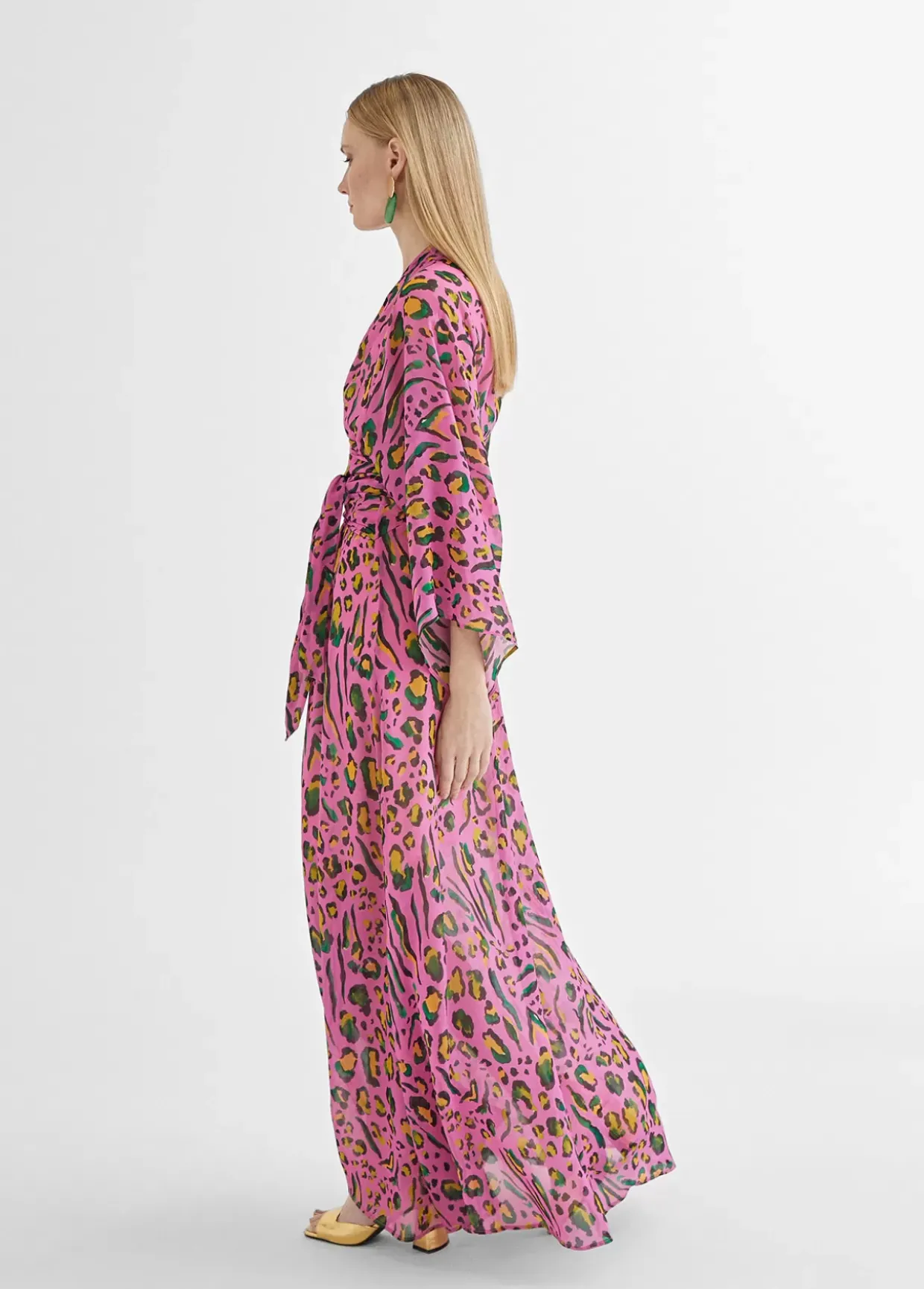 Vestido largo animal print color