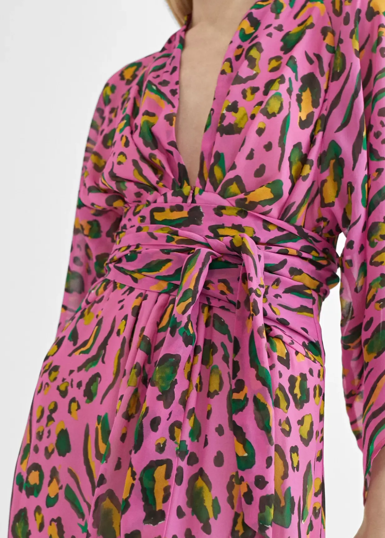 Vestido largo animal print color